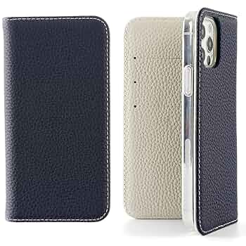 【美品】手帳型 iPhone11ケース アイボリー×エトープ　バイカラー Amazon | HanaRo iPhone11Pro ﾈｲﾋﾞｰ×ｱｲﾎﾞﾘｰ バイカラー 本革